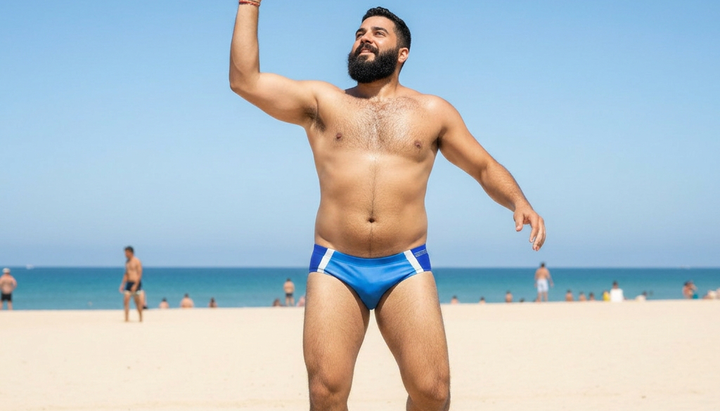 Minimal swimwear vs oversized swim shorts